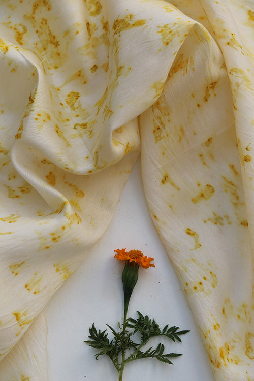 UJALAEco Printed chanderi Silk Yardage
