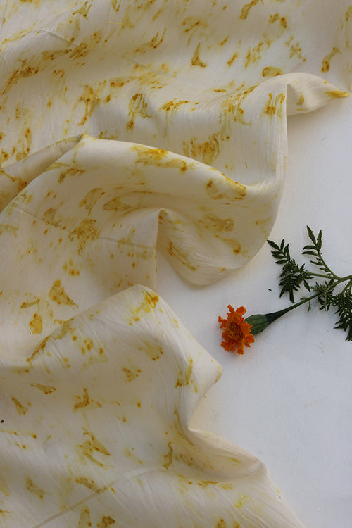 UJALAEco Printed chanderi Silk Yardage