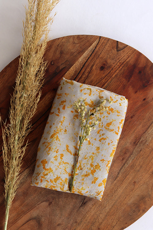 dahelia eco printed habutai silk yardage