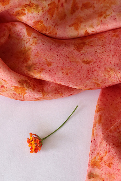 buraans eco printed habutai silk yardage
