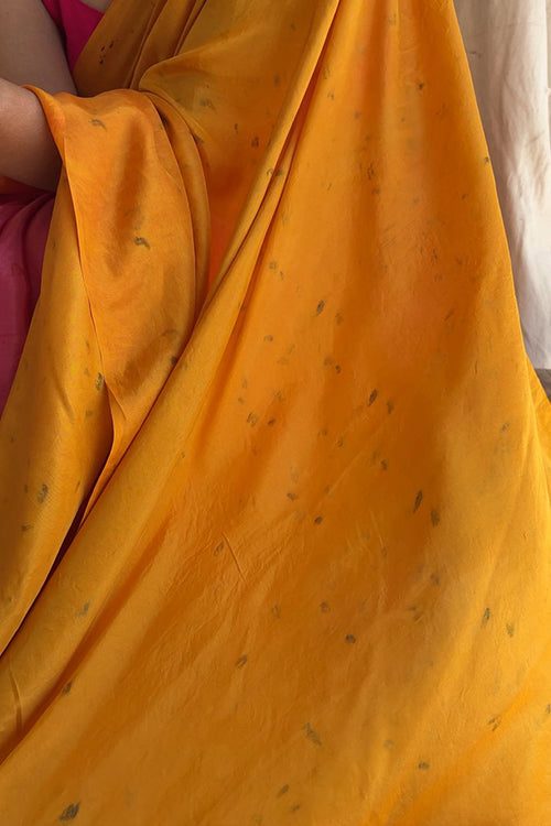 SURHI - Eco Printed Habutai Silk Sari
