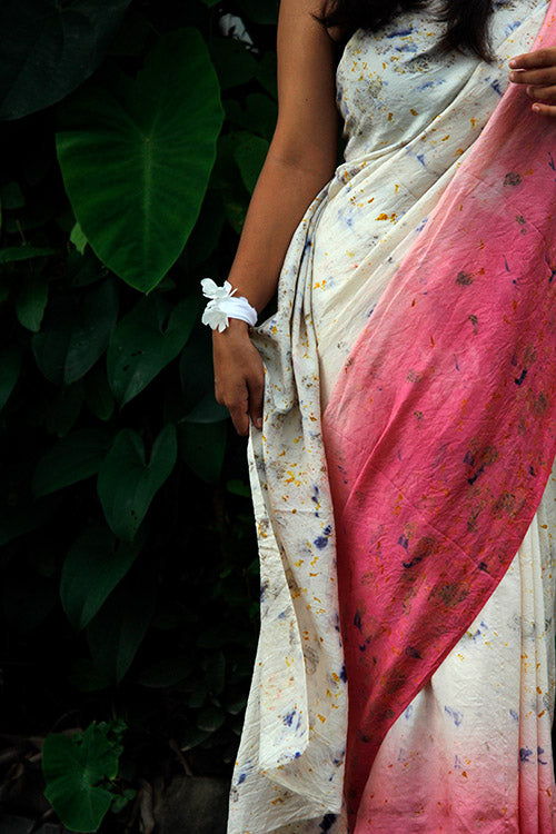 LANA Eco Printed Habutai Silk Sari