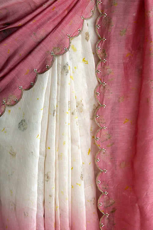 EKAI - hand embroidered chanderi sari
