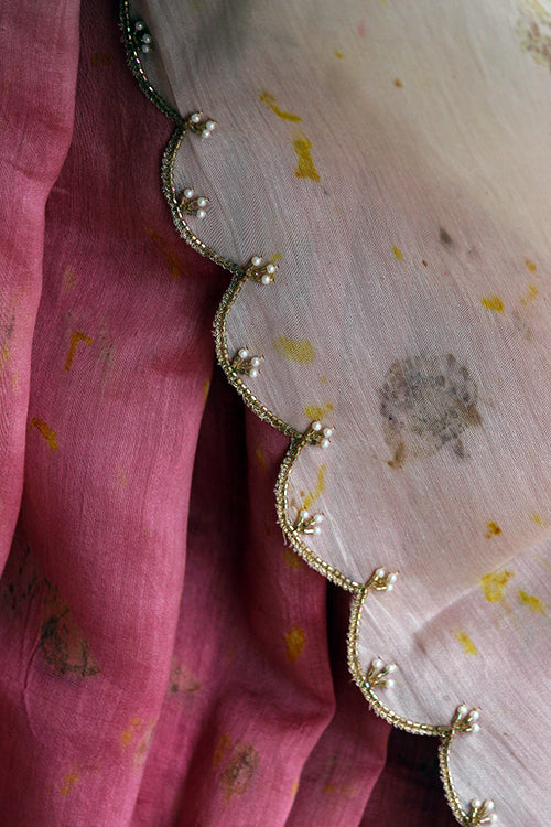 EKAI - hand embroidered chanderi sari