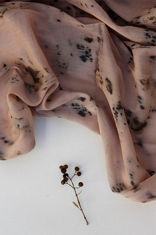 RIZA Eco Printed Cotton Silk Yardage