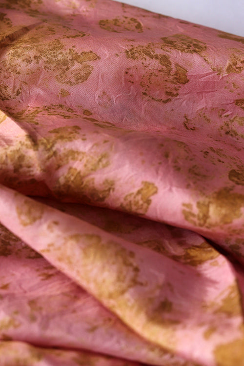 baboon eco printed habutai silk yardage