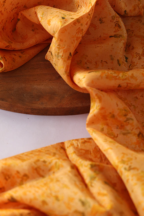 gulanchi eco printed habutai silk yardage