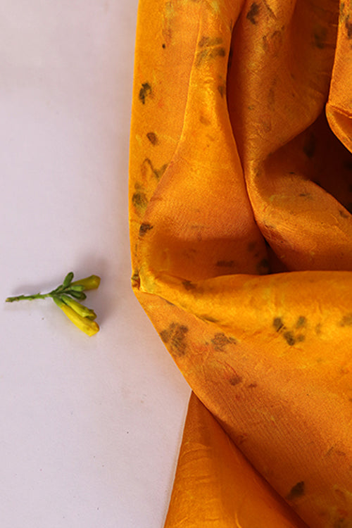 nauranga eco printed habutai silk yardage