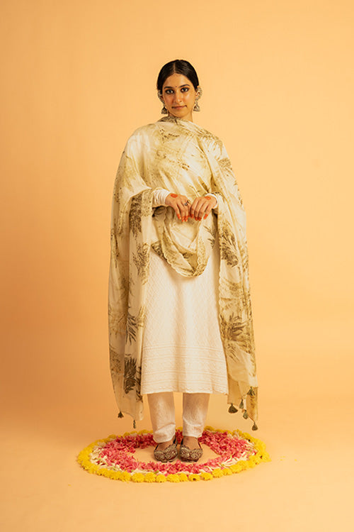 PATTI - Habutai silk dupatta
