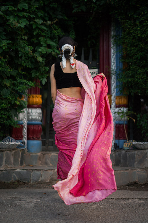 RANI Eco Printed Habutai Silk Sari