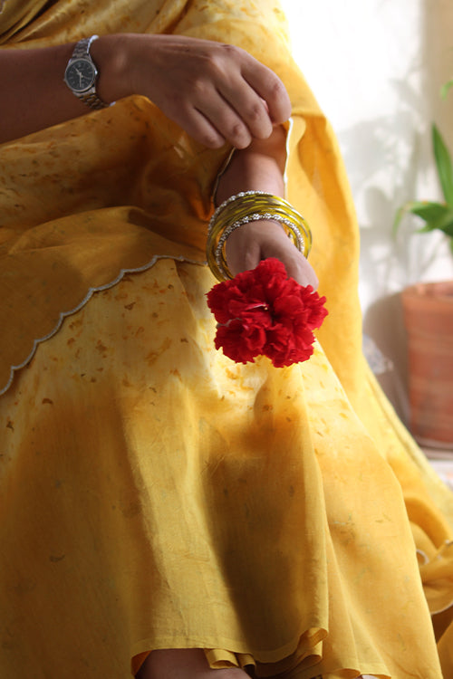 HEER - Eco Printed Chanderi Silk Sari