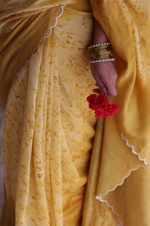 HEER - Eco Printed Chanderi Silk Sari