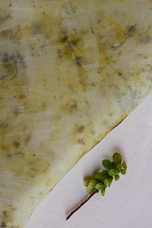 SAINA Eco Printed organza Silk Yardage