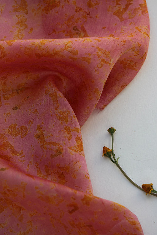 GUL Eco Printed chanderi Silk Yardage