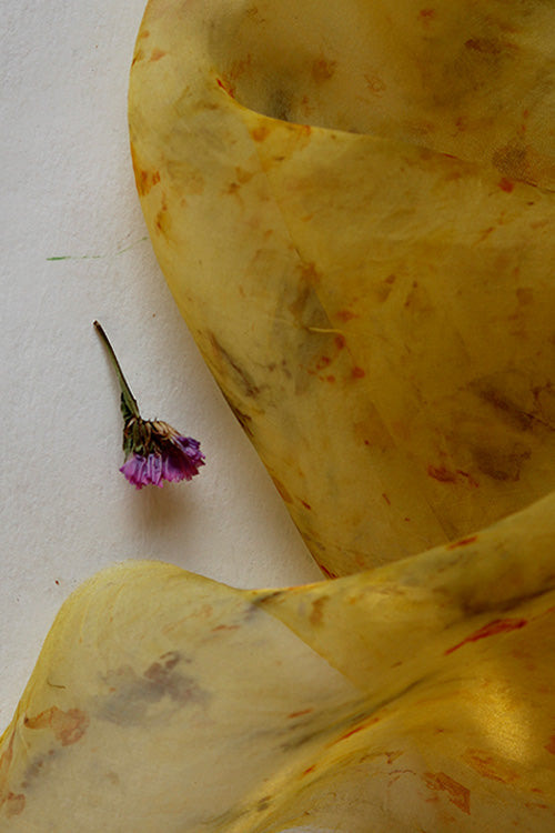AAMA Eco Printed organza Silk Yardage