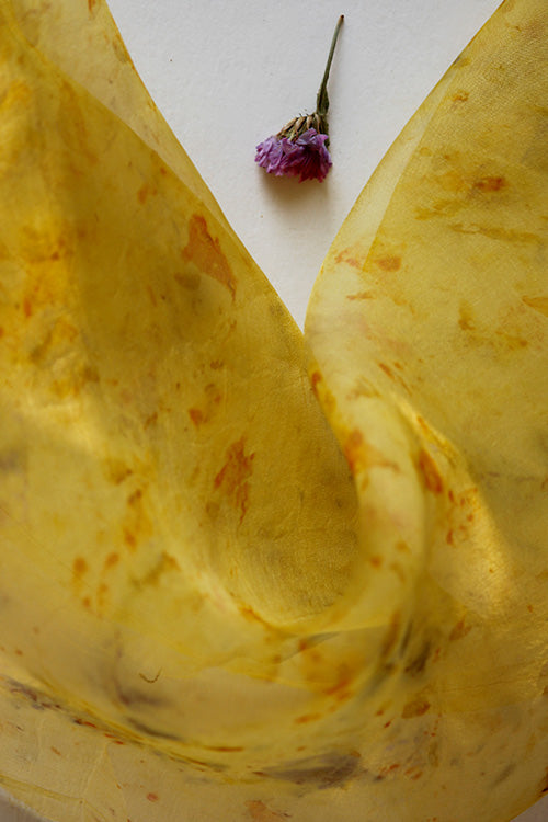 AAMA Eco Printed organza Silk Yardage