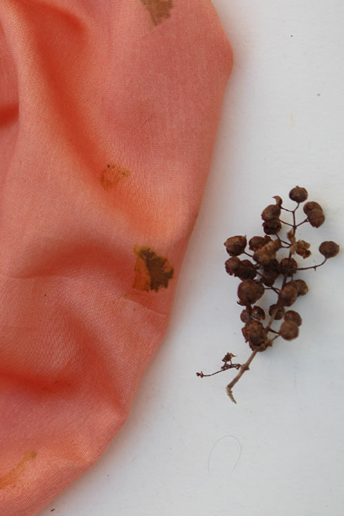 PEHEL Eco Printed chanderi Silk Yardage