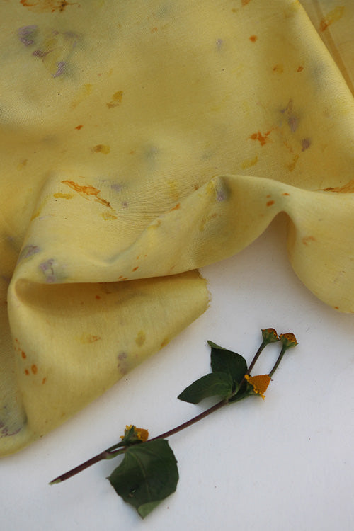 HEERA Eco Printed chanderi Silk Yardage