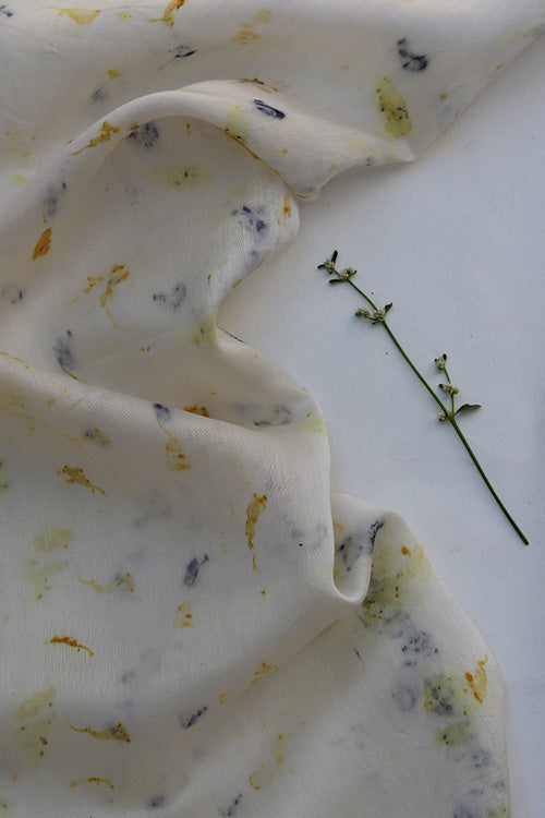 AARAMBH Eco Printed chanderi Silk Yardage