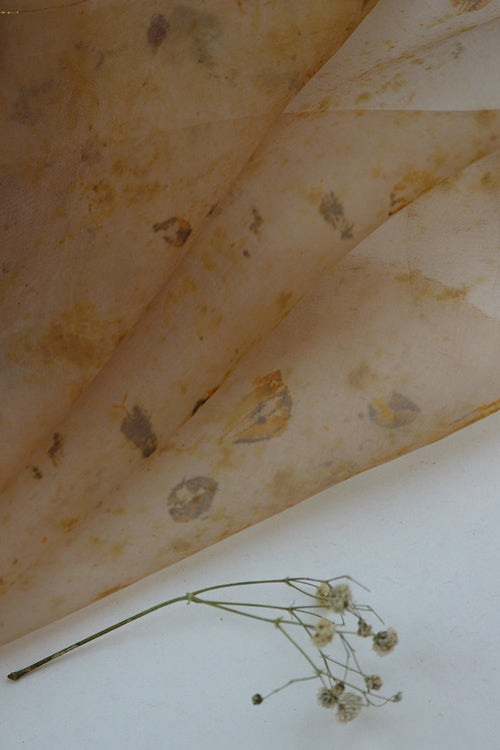 AKSHI Eco Printed organza Silk Yardage