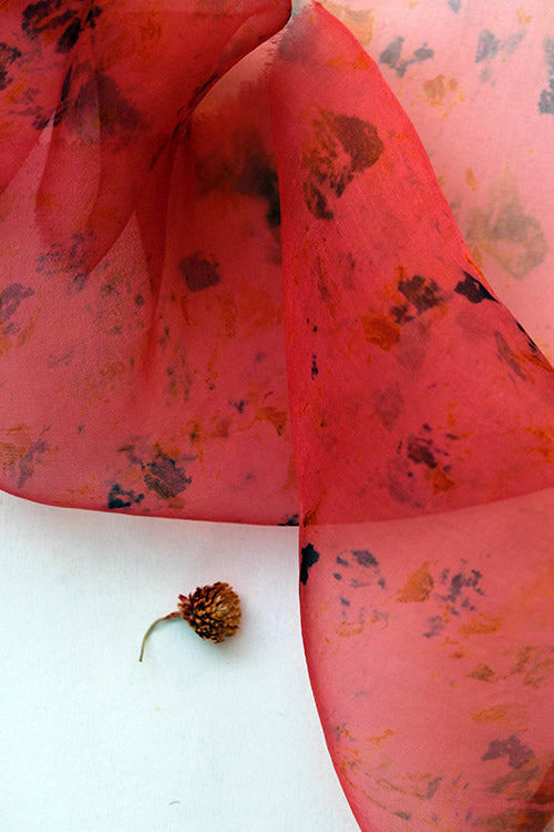 UMANG Eco Printed organza Silk Yardage