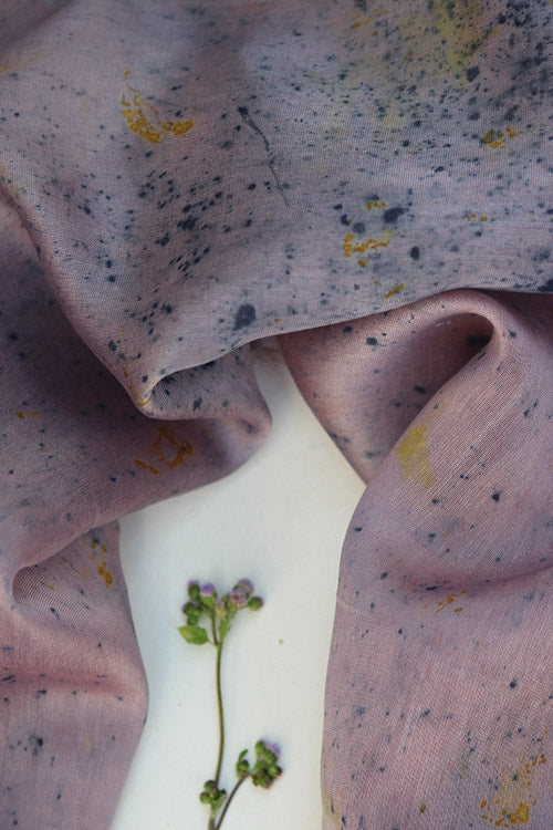 INDRA Eco Printed chanderi Silk Yardage