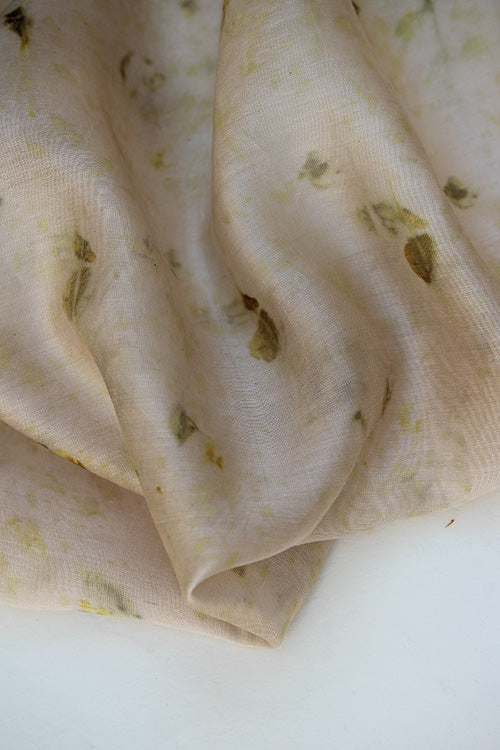 KADAMBARI Eco Printed chanderi Silk Yardage