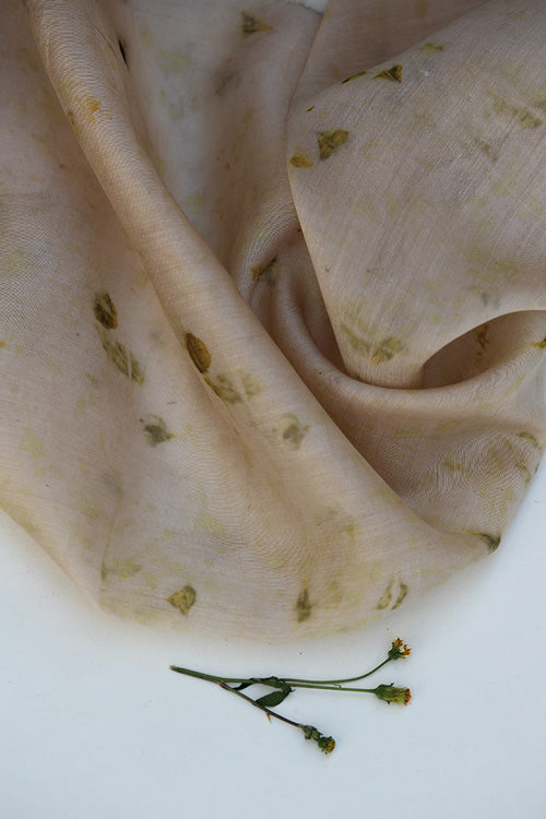 KADAMBARI Eco Printed chanderi Silk Yardage