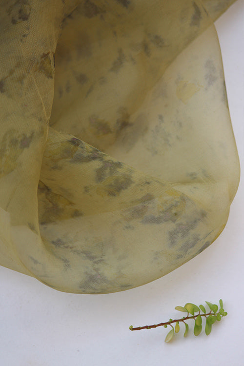 KANJI Eco Printed organza Silk Yardage