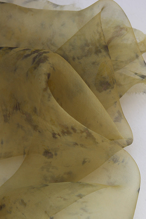KANJI Eco Printed organza Silk Yardage