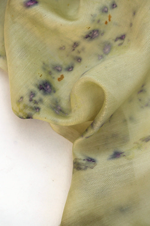SHESHAM Eco Printed chanderi Silk Yardage
