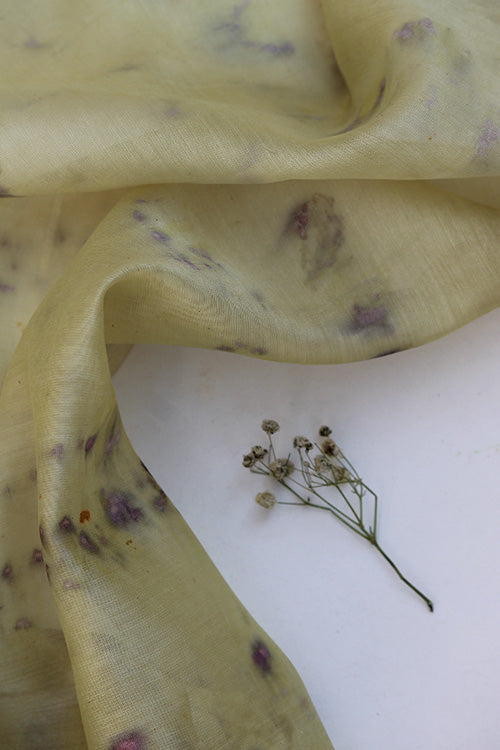 SHESHAM Eco Printed chanderi Silk Yardage