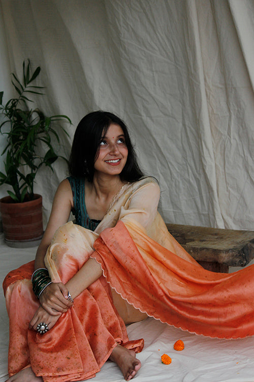 PADMA - Eco Printed Chanderi Silk Sari