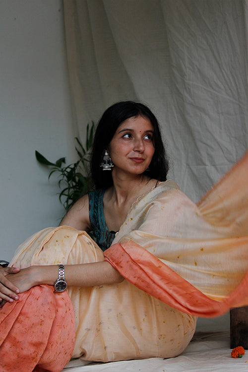 PADMA - Eco Printed Chanderi Silk Sari