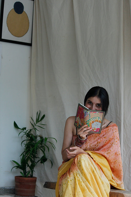 PRIYAM - Eco Printed Chanderi Silk Sari