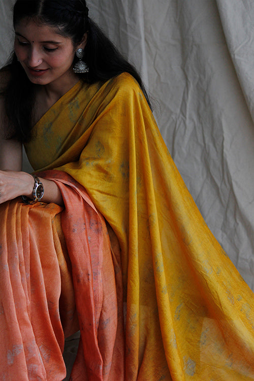 SHEEN - Eco Printed Chanderi Silk Sari