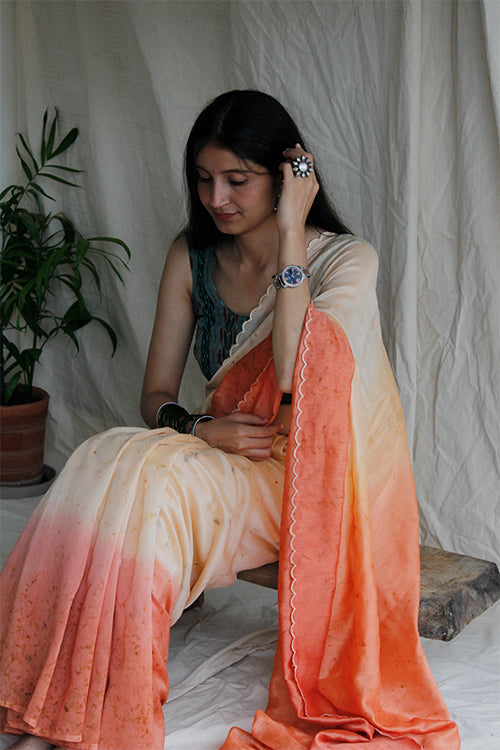 PADMA - Eco Printed Chanderi Silk Sari