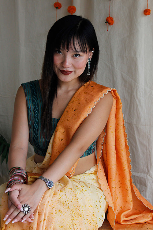 YENA Eco Printed mulberry silk