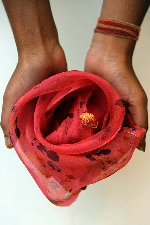 UMANG Eco Printed organza Silk Yardage