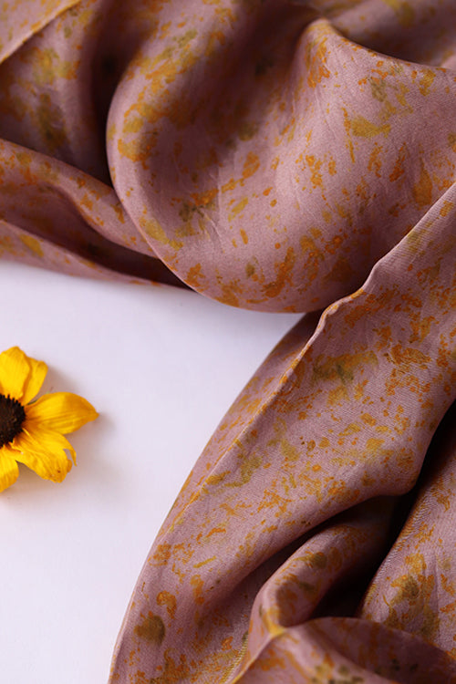 daisy eco printed habutai silk yardage