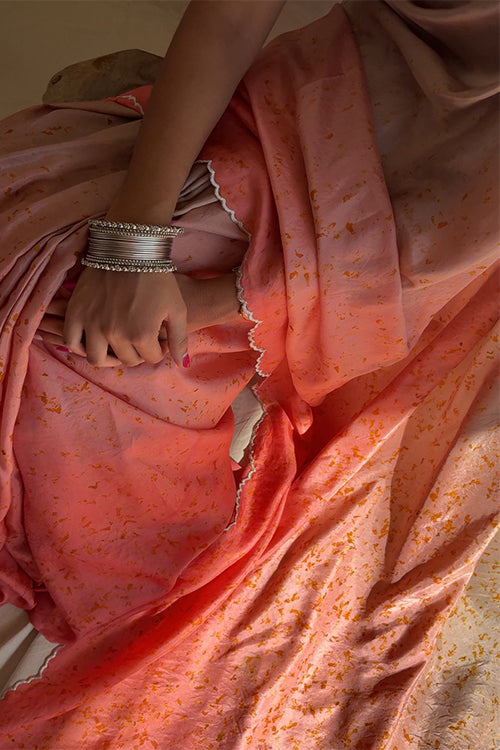 SWARA -  Eco Printed Habutai Silk Sari