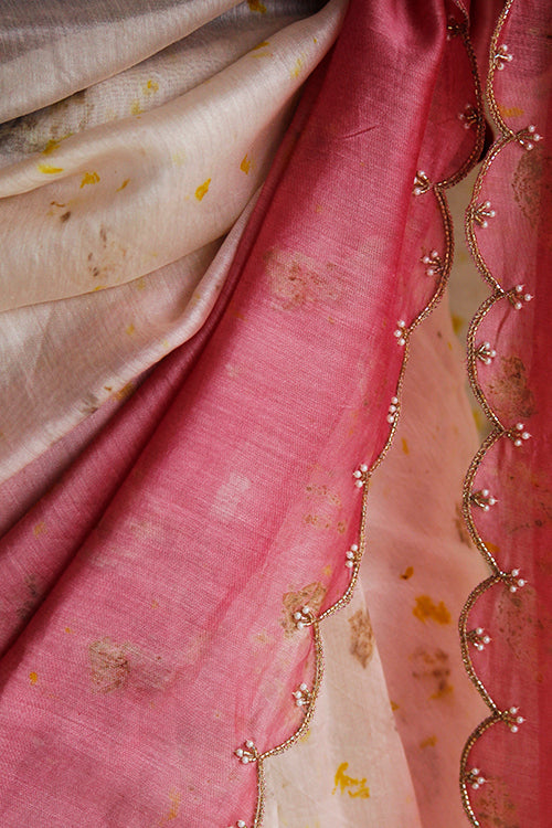 EKAI  - hand embroidered chanderi sari