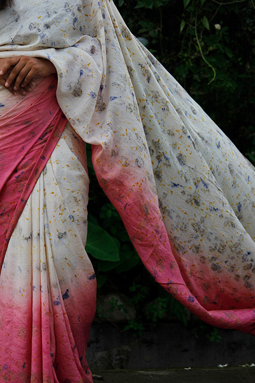 LANA Eco Printed Habutai Silk Sari