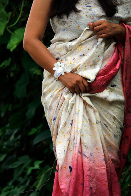 LANA Eco Printed Habutai Silk Sari