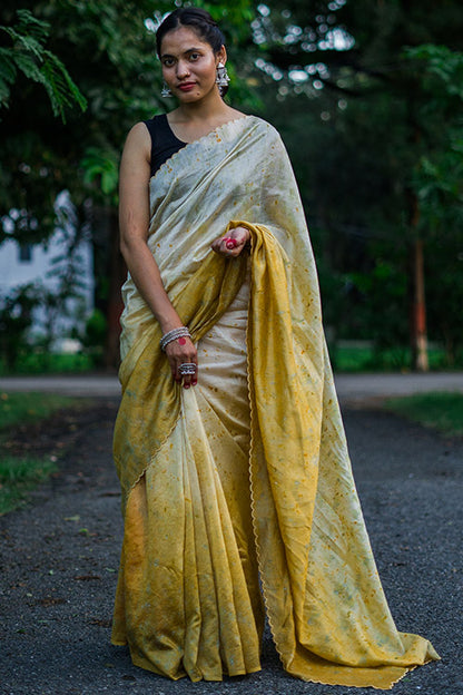 RITIKA Eco Printed chanderi Silk Sari