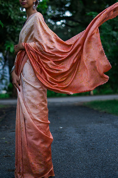 AVANTIKA Eco Printed chanderi Silk Sari