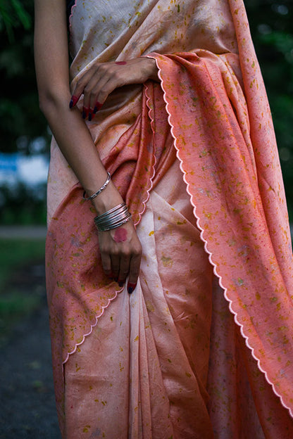 AVANTIKA Eco Printed chanderi Silk Sari