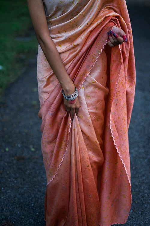 AVANTIKA Eco Printed chanderi Silk Sari