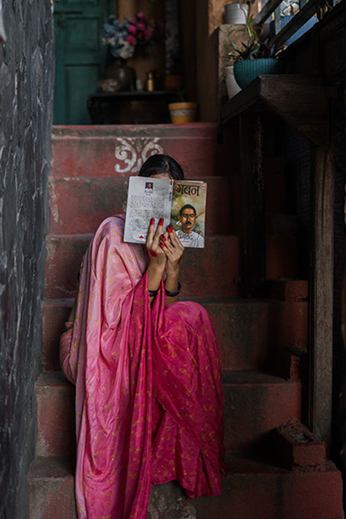 RANI Eco Printed Habutai Silk Sari