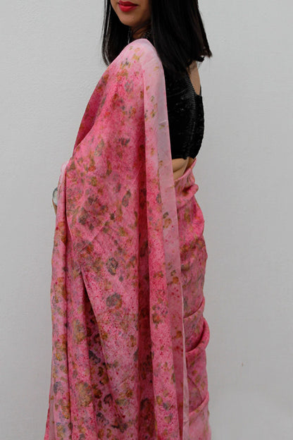 Kiki Eco Printed Habutai Silk Sari